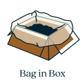 Packaging Icons_Bag in Box labelled Packaging icon, bag in box packaging