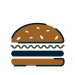 Applications icon_Burger burger applications icon tan