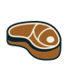Applications icon_Meat meat applications icon tan