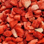 Strawberry Crumb Close Up small Freeze-dried strawberry crumb close up