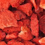 Strawberry Pieces small Freeze-dried strawberry pieces close up