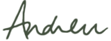 andrew signature green Andrew signature